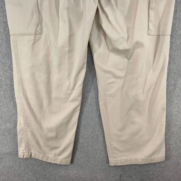 Eddie Bauer Cargo Pants Mens Size 38 x 29 Tan Khaki Flat Front Casual Chino Work - Picture 9 of 10